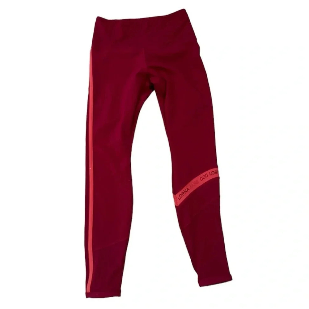 Lorna Jane Women’s Cherry Multi Color Block Core Full Length Leggings GUC